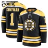 Maillot de Hockey Boston Bruins Fanatics Premium Jeremy Swayman 2024-25 Noir Domicile - Enfant